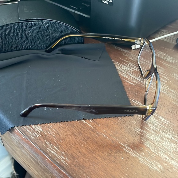 Prada VPR 16M ZXH-101 denim tortoise eyeglasses with cloth and case - Picture 12 of 16
